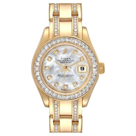 rolex pearlmaster yellow gold & diamonds ladies automatic watch|Rolex pearlmaster pre owned.